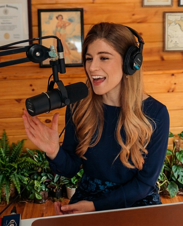 Jessica Flint at the microphone